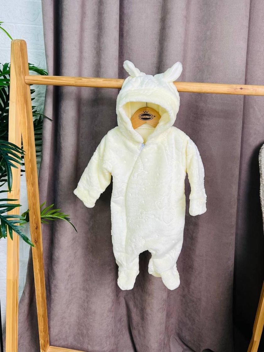 ❤ Чоловічок махровий, велсофт, утеплений на блискавці. Колір - Жовтий з жирафом. Розмір - 62-68 (#14826888) ✓ Anna Konvert