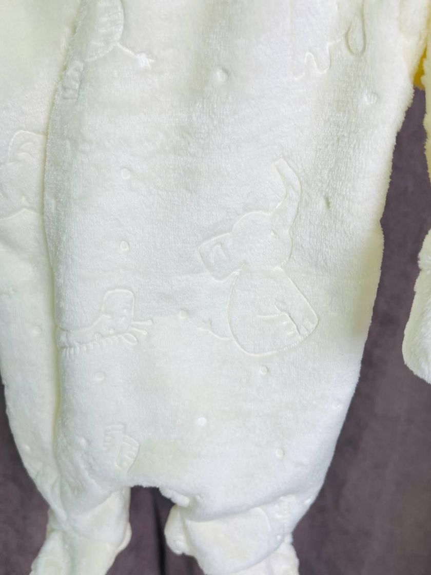 ❤ Чоловічок махровий, велсофт, утеплений на блискавці. Колір - Жовтий з жирафом. Розмір - 62-68 (#14826888) ✓ Anna Konvert