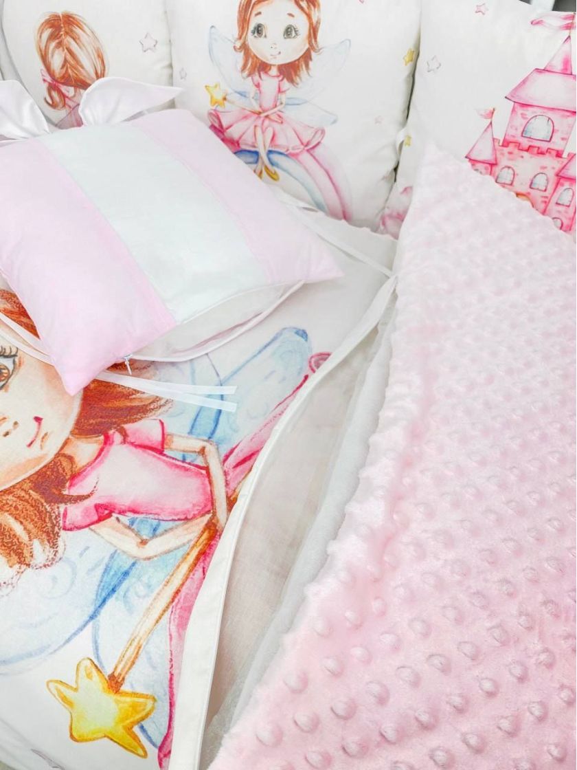 ❤ Набір "Бант" з принтом і косою. Колір - Фея не веселці, рождево-білий (#39407576) ✓ Anna Konvert