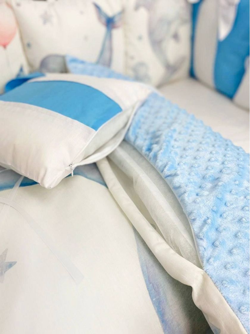 ❤ Набір "Бант" з принтом і косою. Колір - Кит, біло-блакитний (#49575906) ✓ Anna Konvert