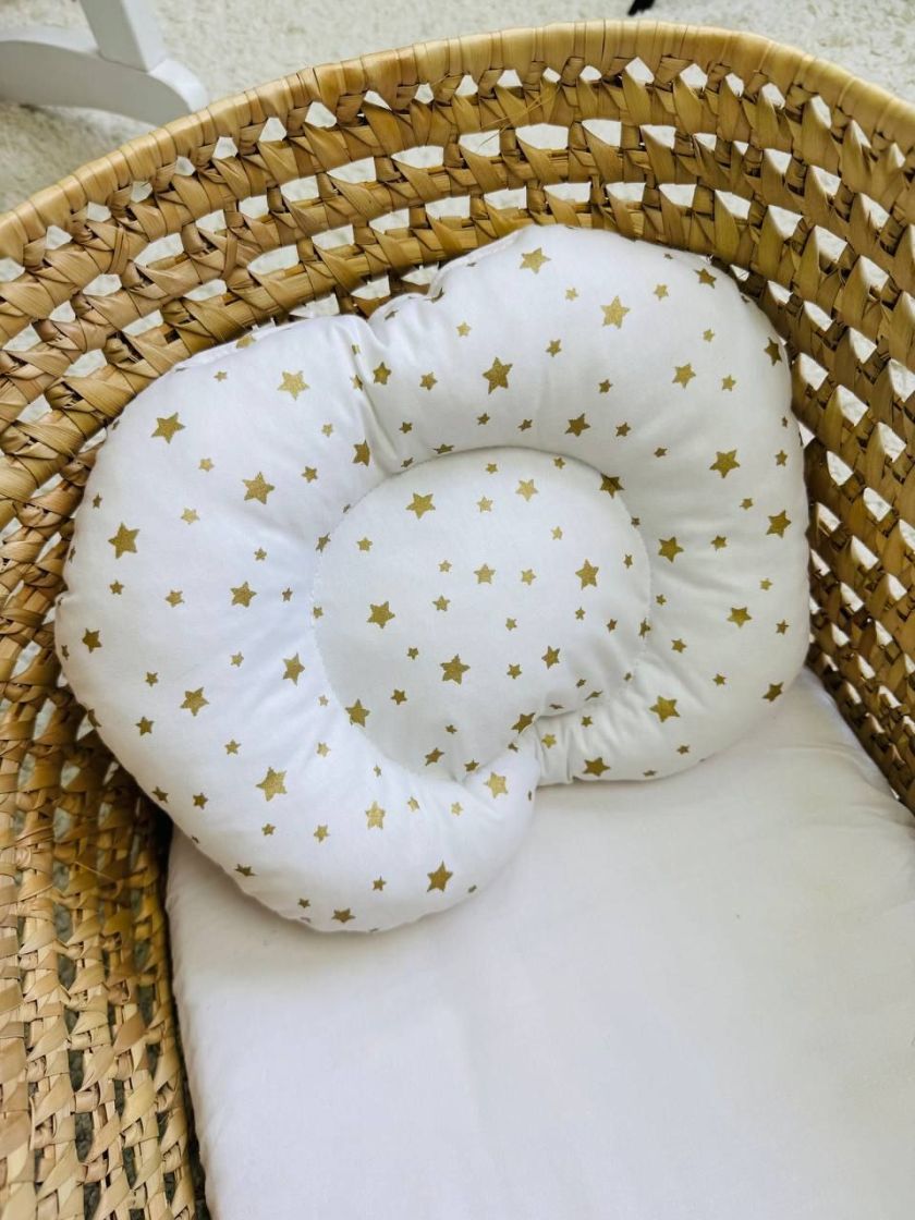 ❤ Ортопедична подушка. Принт - Золоті зірки на білому (#20169162) ✓ Anna Konvert