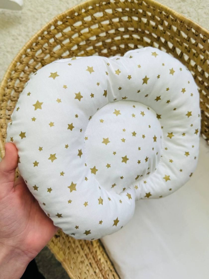 ❤ Ортопедична подушка. Принт - Золоті зірки на білому (#20169162) ✓ Anna Konvert