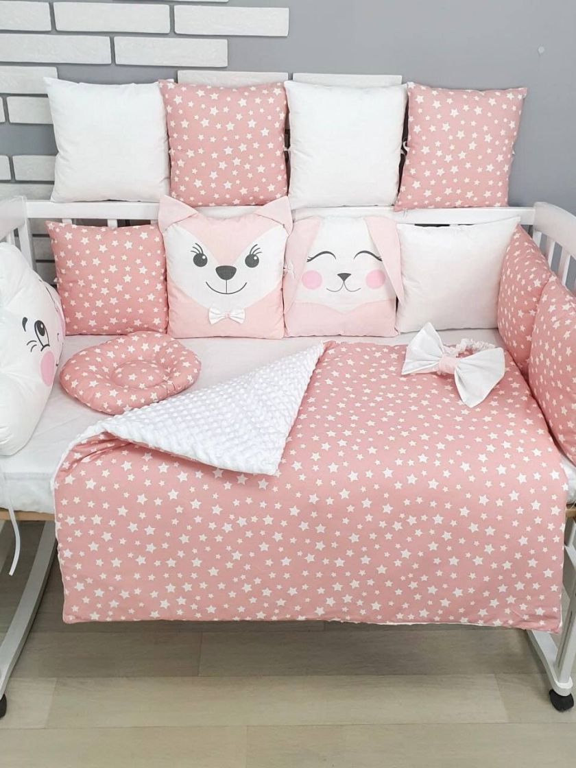 ❤ Набір "Хмаринка" зі звірятами. Принт - Кораловий в зірочку. Тип - Подушки (#83903368) ✓ Anna Konvert