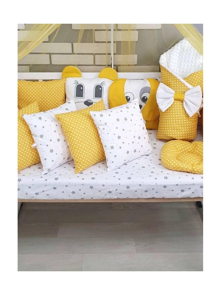 ❤ Набір "Хмаринка" зі звірятами. Принт - Жовтий в горошок. Тип - Подушки (#30707316) ✓ Anna Konvert