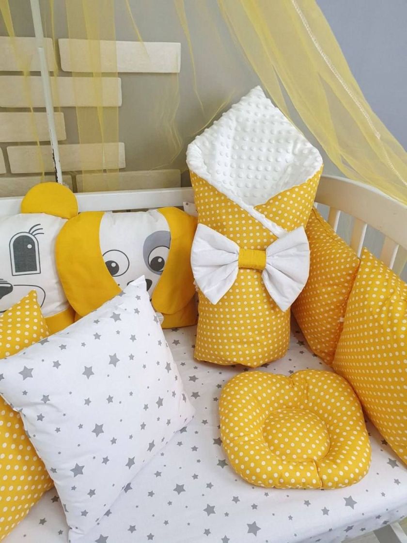 ❤ Набір "Хмаринка" зі звірятами. Принт - Жовтий в горошок. Тип - Подушки (#30707316) ✓ Anna Konvert