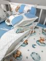 ❤ Набір "Хмаринка" зі звірятами. Принт - Блакитний з ведмедиками на хмарці. Тип - З косою (#14445517) ✓ Anna Konvert