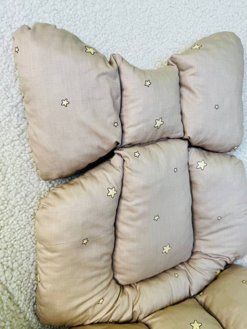 ❤ Матрасик у прогулянку 3в1. Принт - Бежевий зжовтими дрібними зірочками (#67034518) ✓ Anna Konvert