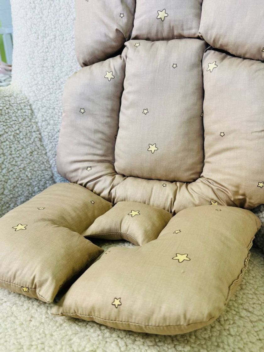 ❤ Матрасик у прогулянку 3в1. Принт - Бежевий зжовтими дрібними зірочками (#67034518) ✓ Anna Konvert