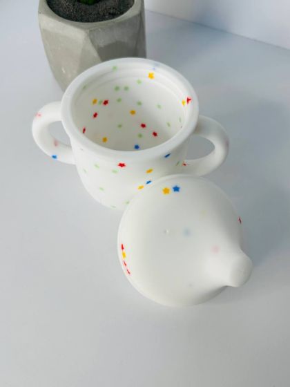 ❤ Силіконовий поїльник з ручками та кришкою з носиком. Колір - White (#94804168) ✓ Anna Konvert 2