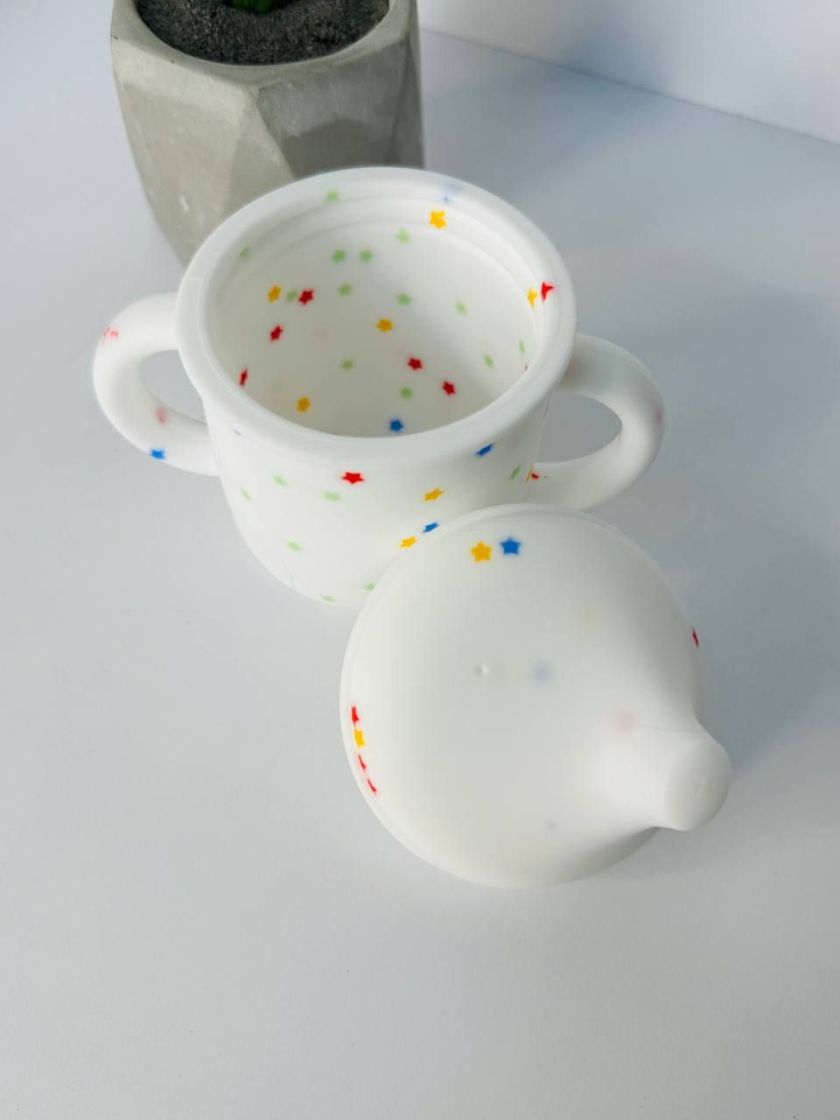 ❤ Силіконовий поїльник з ручками та кришкою з носиком. Колір - White (#94804168) ✓ Anna Konvert