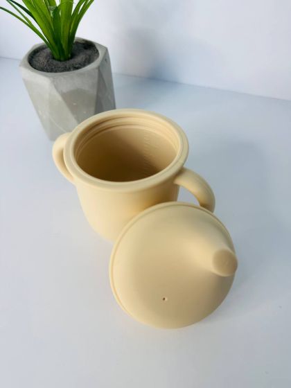 ❤ Силіконовий поїльник з ручками та кришкою з носиком. Колір - Ivory (#90357982) ✓ Anna Konvert 2
