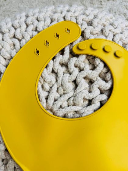 ❤ Силіконовий нагрудник "Color", з регулятором довжини. Колір - Mustard (#11196391) ✓ Anna Konvert 2