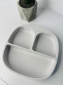 ❤ Тарілка з секціями, силіконова, на присосці. Колір - Haze (#63936230) ✓ Anna Konvert