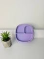 ❤ Тарілка з секціями, силіконова, на присосці. Колір - Lilac (#9520971) ✓ Anna Konvert