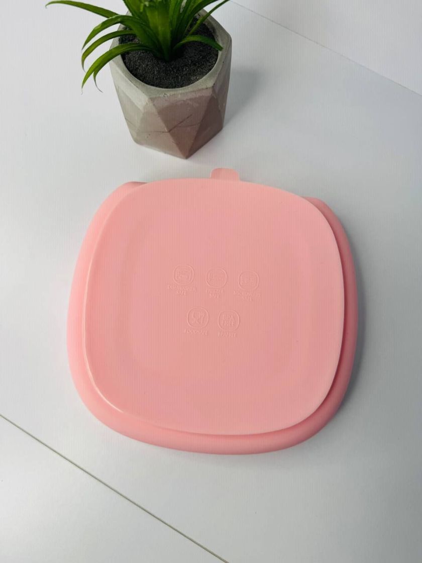 ❤ Тарілка з секціями, силіконова, на присосці. Колір - rose quartz (#83147473) ✓ Anna Konvert
