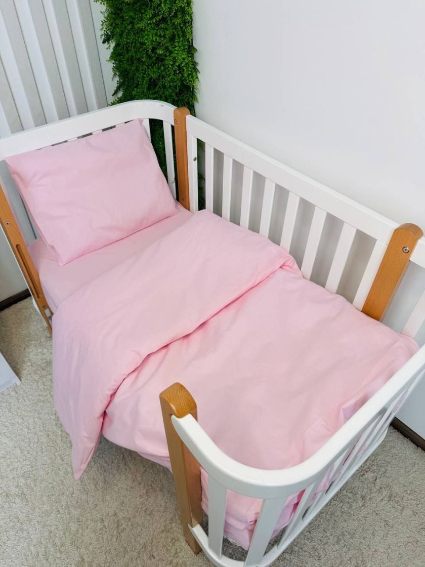 ❤ Змінна дитяча постіль, розмір підковдри 140 см на 110 см. Принт - Персиковий однотон (#74311910) ✓ Anna Konvert