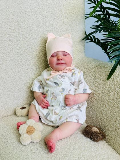 ❤ Шапочка з зав'язками, 0-3міс. Колір - Персиковий. Матеріал - Інтерлок (#33968558) ✓ Anna Konvert 2