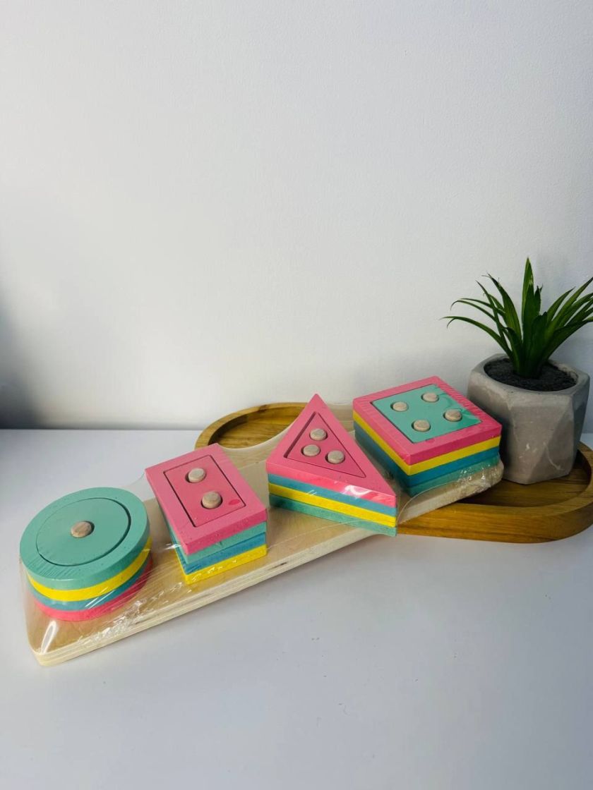 ❤ Дерев'яний геометричний сортер "4FUN Game Club Wood" в коробці (#87639) ✓ Anna Konvert
