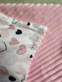 ❤ Плед в пологовий, мінкі плюш, без утеплювача, 100см на 80см. Колір, принт - Плюш смужка рожевий, серця великі (#85669509) ✓ An ❤ Плед в пологовий, мінкі плюш, без утеплювача, 100см на 80см. Колір, принт - Плюш смужка рожевий, серця великі (#85669509) ✓ An