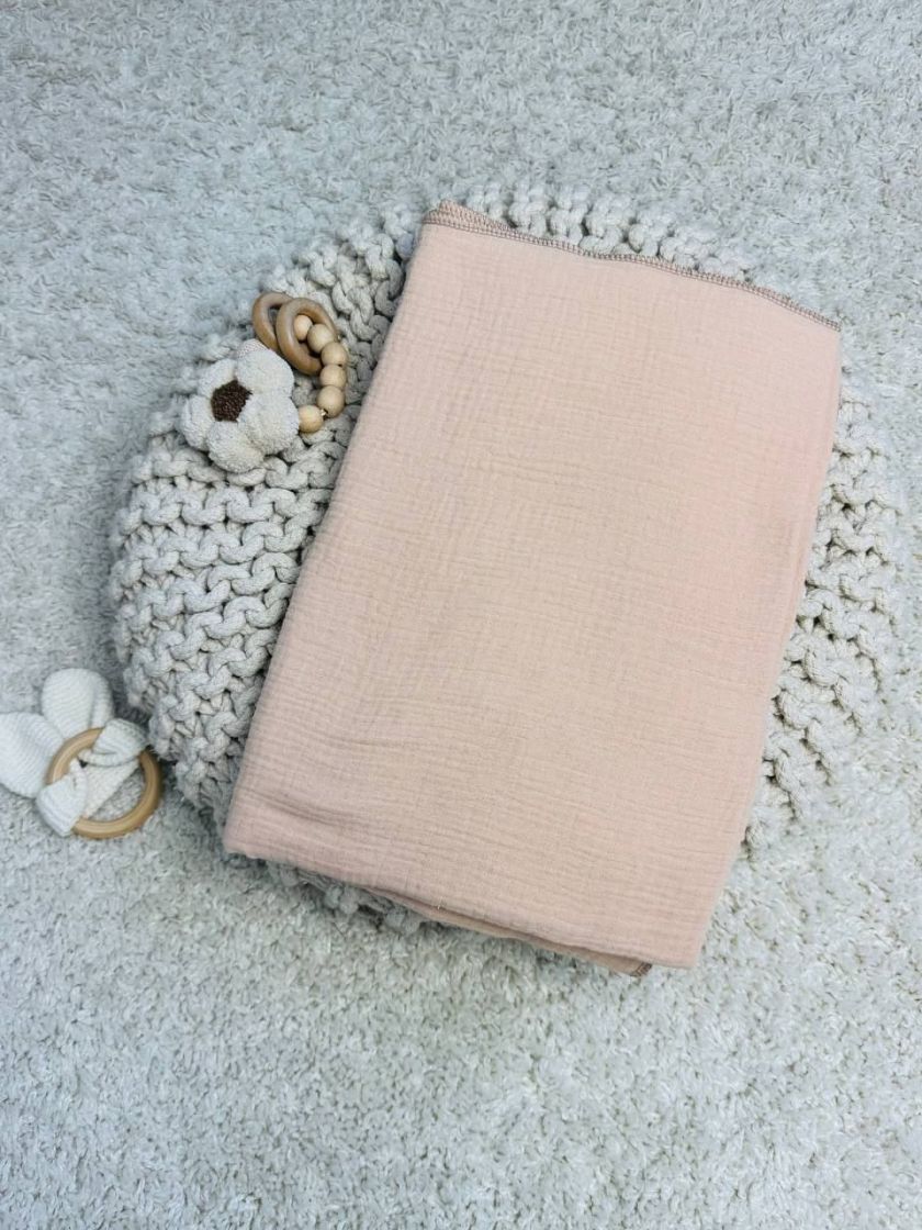 ❤ Пелюшки муслінові чотирьохшарові, жатка. Принт - Бежева, однотонна. Розмір - 90*135см (#87086436) ✓ Anna Konvert