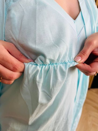 ❤ Комплет сорочка та халат для годування "Кант". Колір - Бірюза. Розмір - 48-50 (#28661970) ✓ Anna Konvert 2