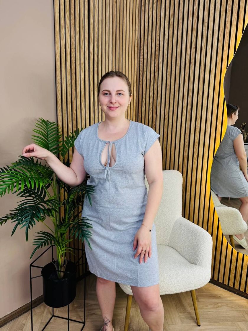 ❤ Сорочка на пологи бавовняна. Колір - Сірий. Розмір - 50-52 (#58641654) ✓ Anna Konvert