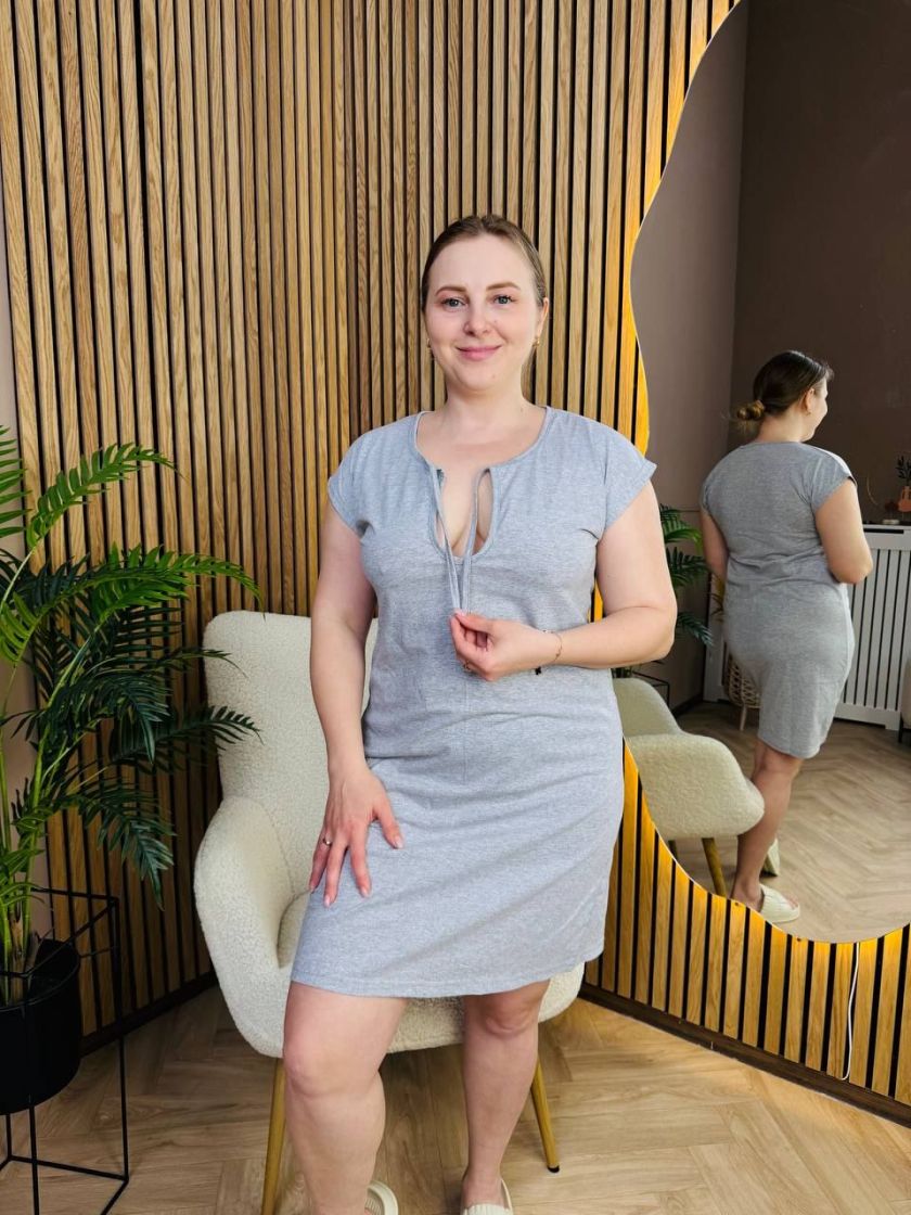 ❤ Сорочка на пологи бавовняна. Колір - Сірий. Розмір - 58-60 (#23547920) ✓ Anna Konvert