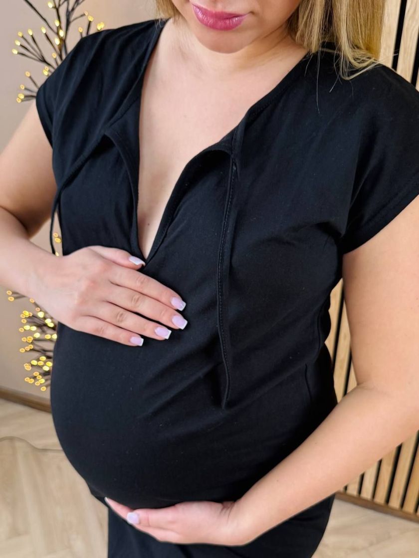 ❤ Сорочка на пологи бавовняна. Колір - Чорний. Розмір - 58-60 (#48949392) ✓ Anna Konvert