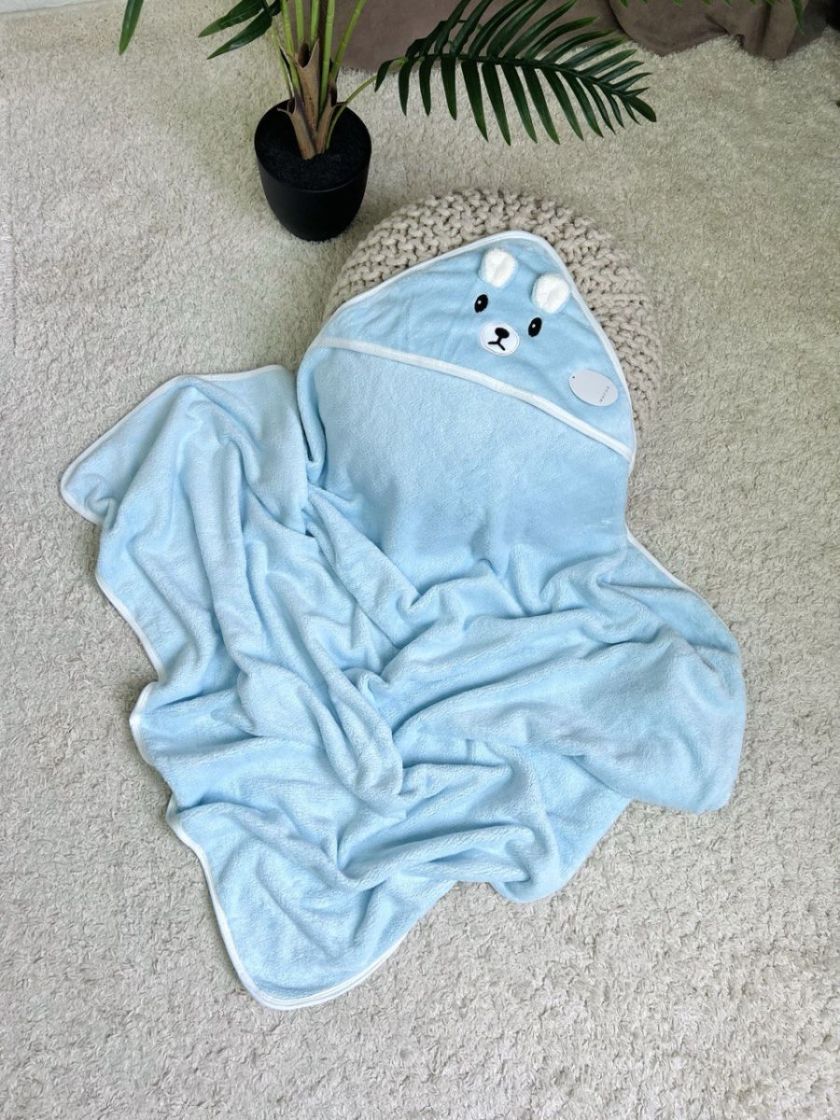 ❤ Рушник-кутик, 110 см на 110 см, до 10 років, бавовна 60%. Колір - Миша блакитний (#46098225) ✓ Anna Konvert