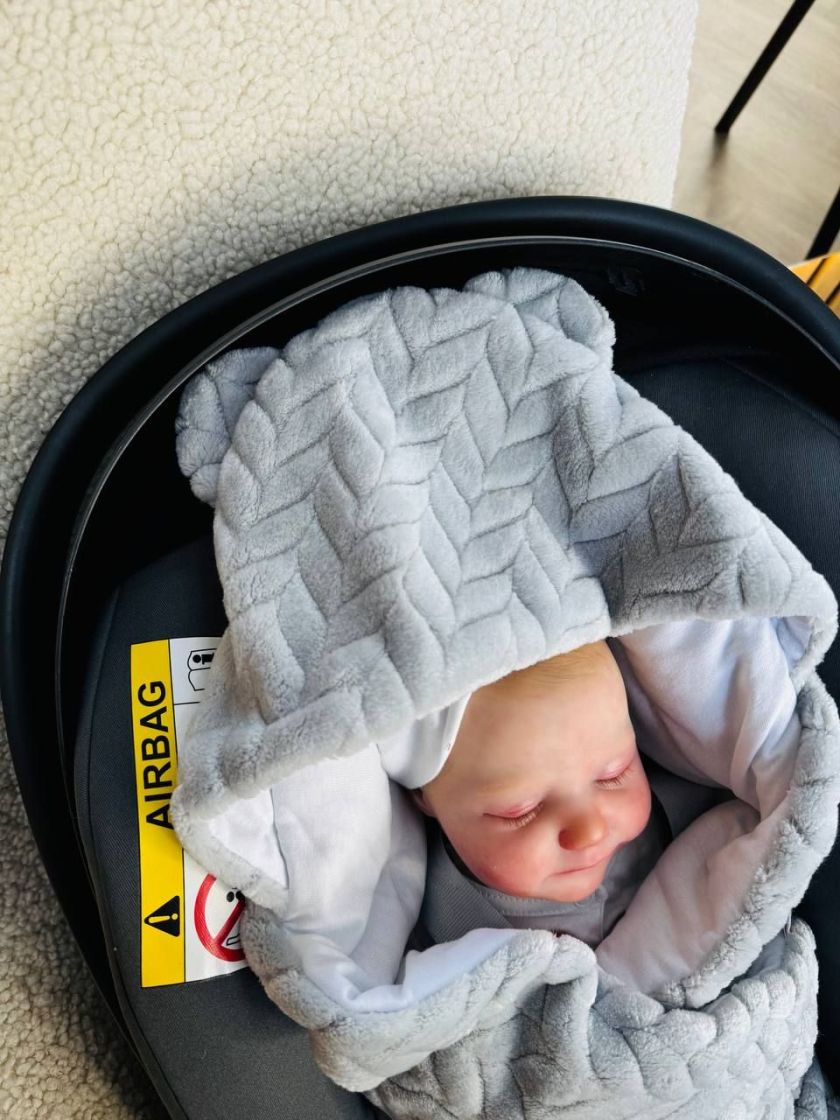 ❤ Конверт-плед на виписку у автокрісло, плюш 80*80. Колір - Сірий (#15882028) ✓ Anna Konvert