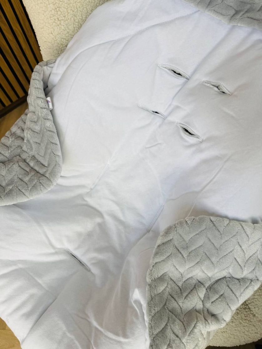 ❤ Конверт-плед на виписку у автокрісло, плюш 80*80. Колір - Сірий (#15882028) ✓ Anna Konvert