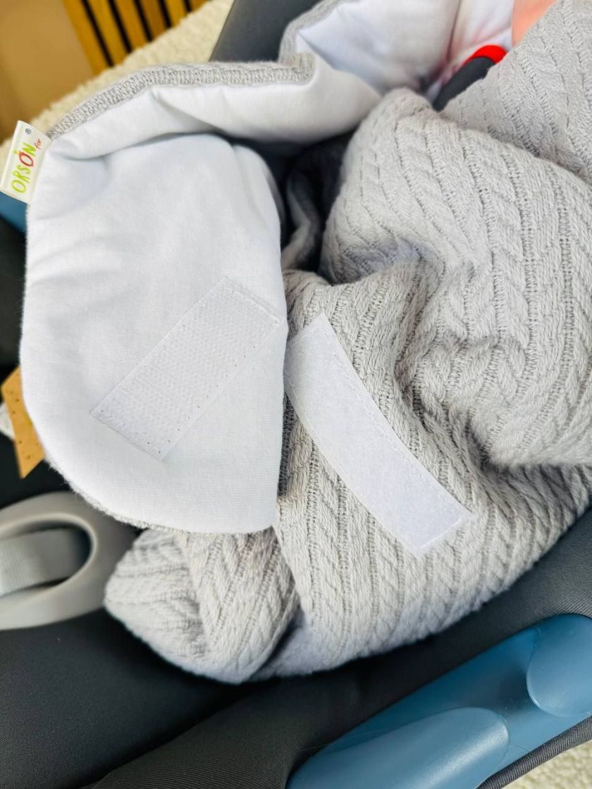 ❤ Конверт-плед на виписку у автокрісло, косичка 80*80. Колір - Сірий (#14819632) ✓ Anna Konvert