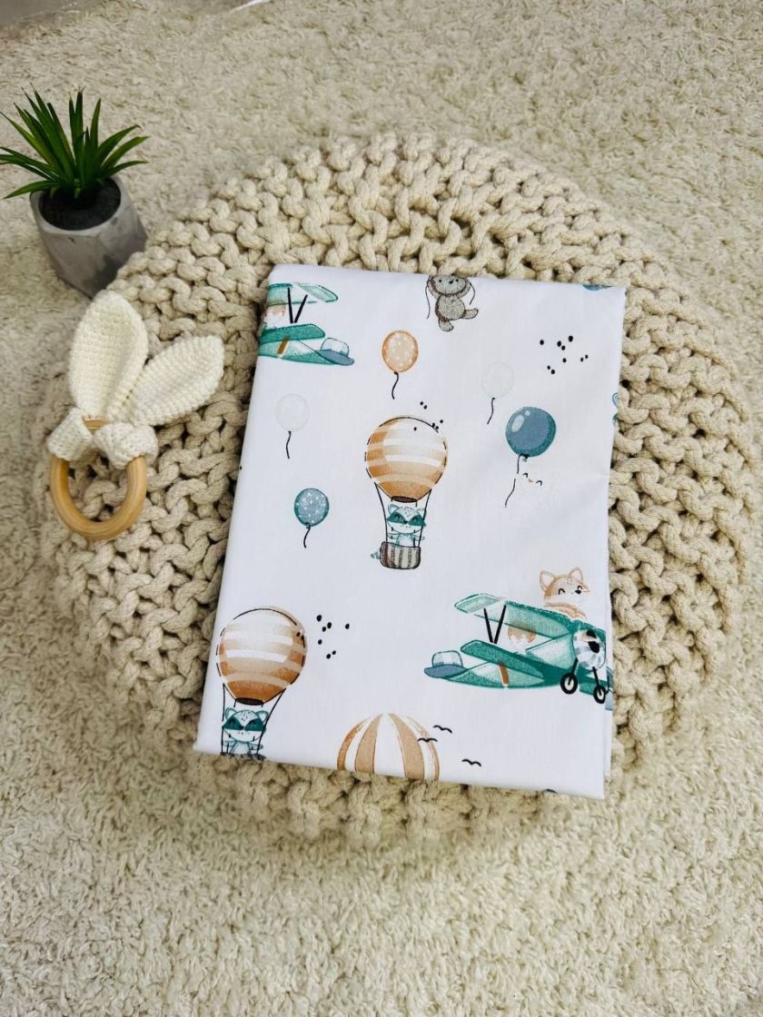 ❤ Пелюшки непромакаючі 100*80см. Принт - Літак зелений, повітряна куля, звірі (#32470619) ✓ Anna Konvert
