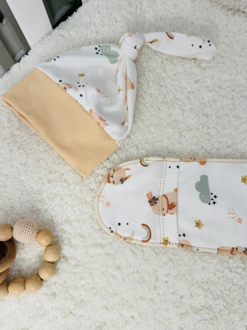 ❤ Чоловічок з шапочкою 56-62р. Колір - Веселка, заєць з бежевим (#16566876) ✓ Anna Konvert