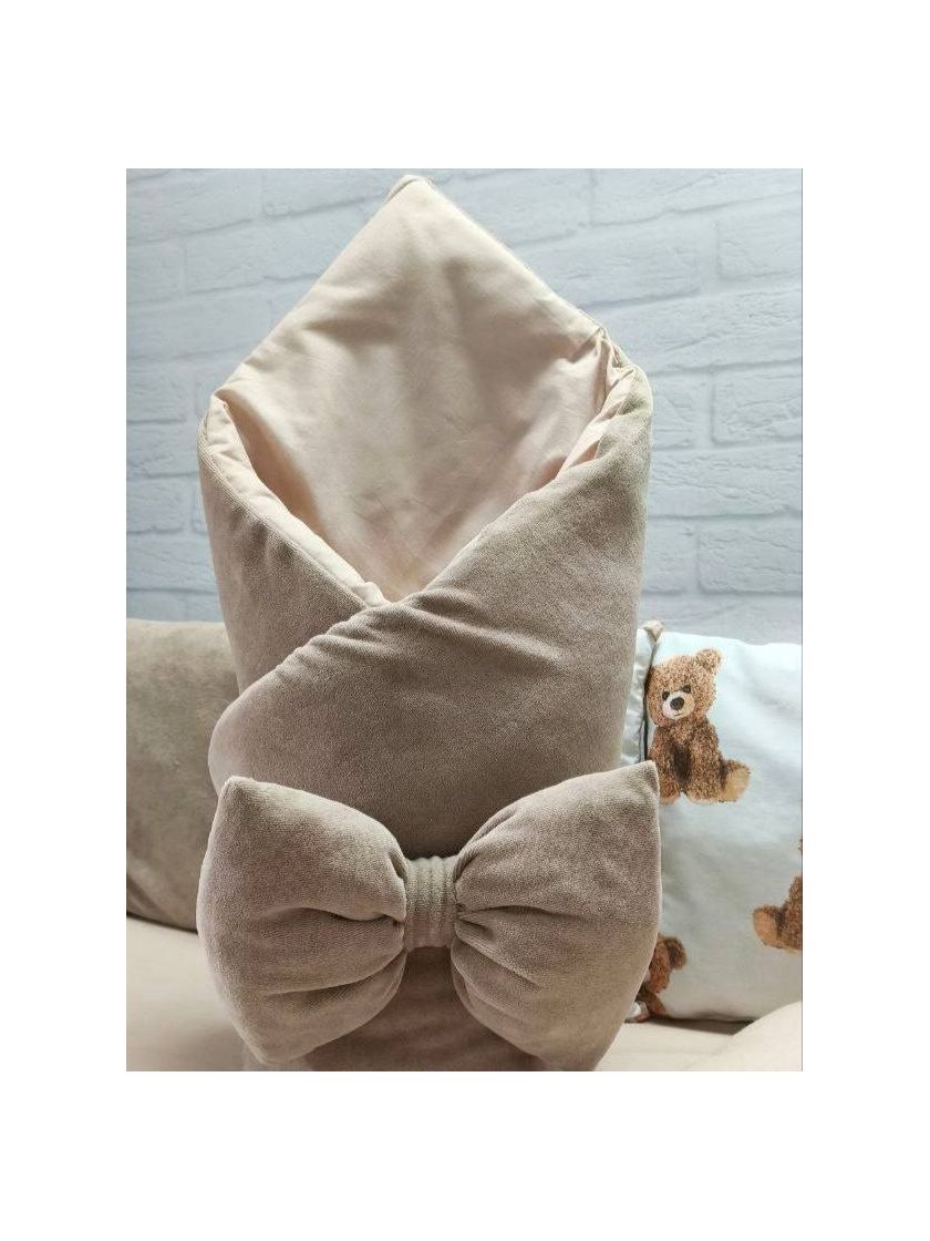 ❤ Набір на 3 боки велюр Elliz. Колір - Коричневий з ведмедиком тедді (#79866875) ✓ Anna Konvert