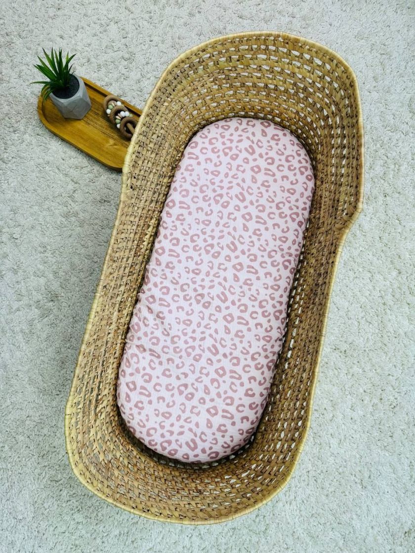 ❤ Простирадло муслін непромакаюче у візочок на гумці. Колір - Лео рожевий (#40400964) ✓ Anna Konvert