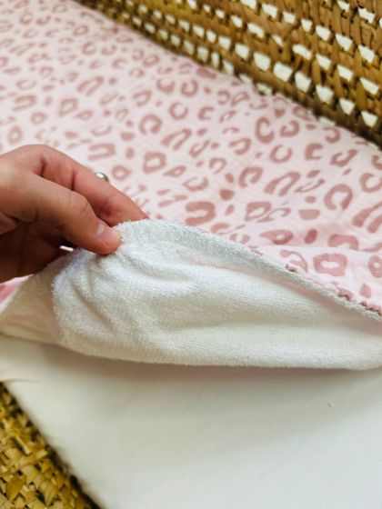 ❤ Простирадло муслін непромакаюче у візочок на гумці. Колір - Лео рожевий (#40400964) ✓ Anna Konvert 2