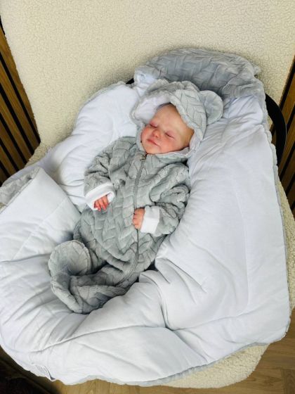 ❤ Ромпер плюш косичка, косий розріз. Колір - Сірий. Розмір - 62 (#8717509) ✓ Anna Konvert 2