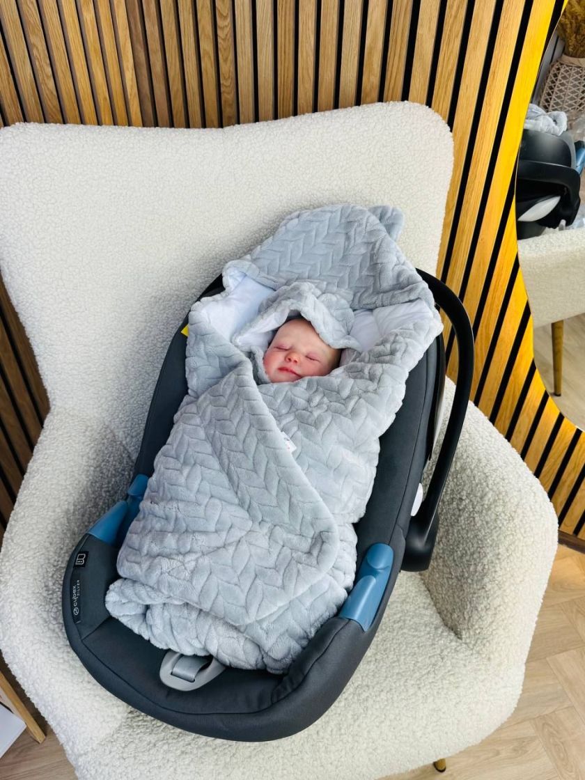 ❤ Ромпер плюш косичка, косий розріз. Колір - Сірий. Розмір - 62 (#8717509) ✓ Anna Konvert