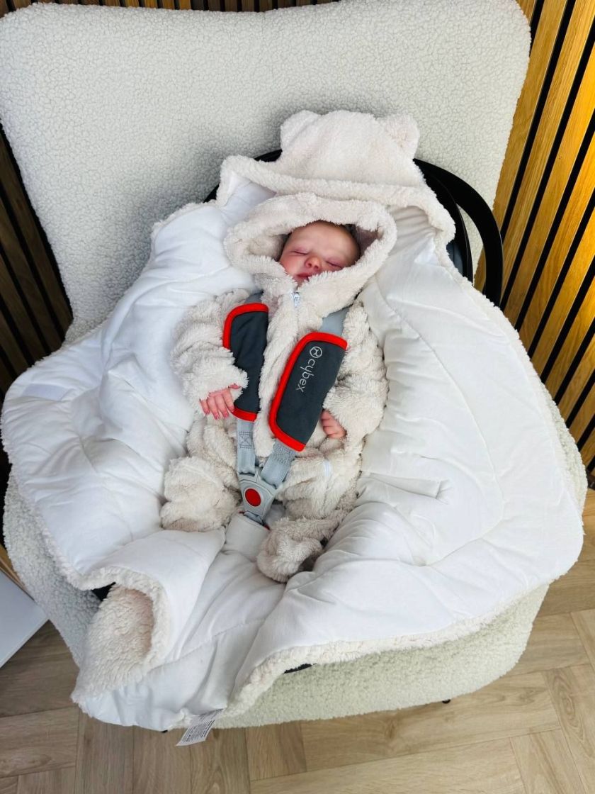 ❤ Конверт-плед на виписку у автокрісло Бараш. Колір - Молочний (#87103341) ✓ Anna Konvert