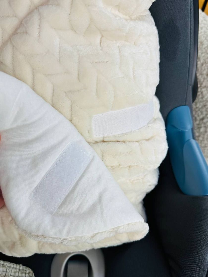 ❤ Конверт-плед на виписку у автокрісло, плюш 80*80. Колір - Молочний (#12452369) ✓ Anna Konvert