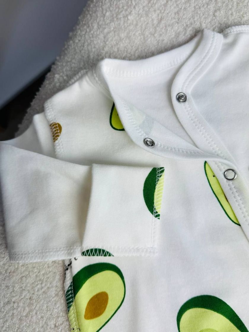 ❤ Чоловічок з шапочкою інтерлок, Баранчик БО. Принт - Авокадо. Розмір - 56 (#70163346) ✓ Anna Konvert