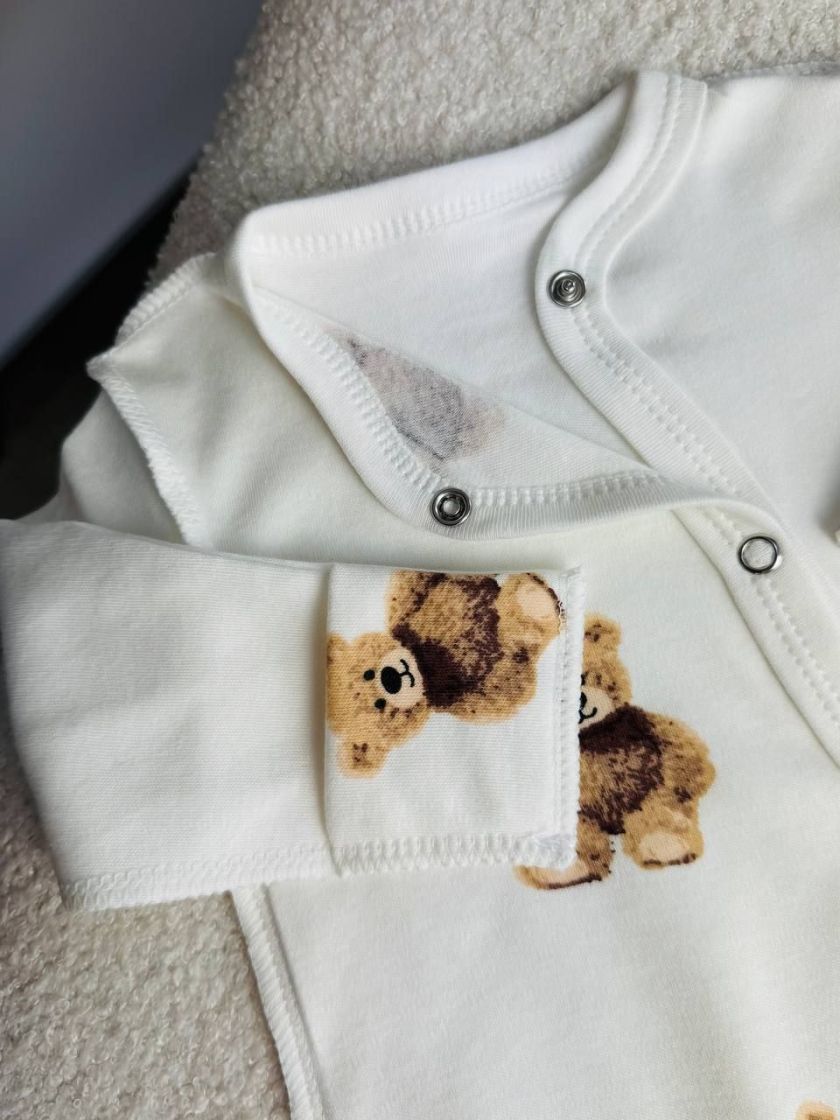 ❤ Чоловічок з шапочкою інтерлок, БО. Принт - Ведмедик тедді сидячий. Розмір - 56 (#56855215) ✓ Anna Konvert