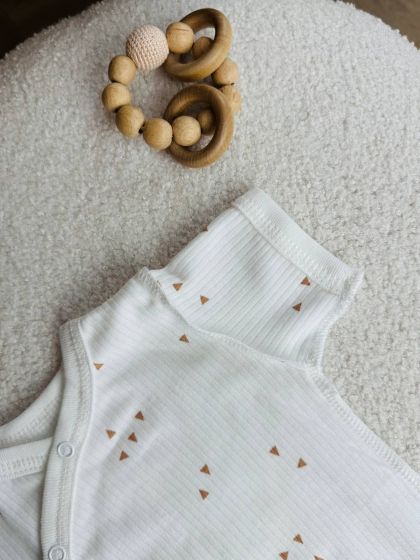 ❤ Комплект 2ка з боді з коротким рукавом, в рубчик. Принт - Маленькі трикутнички. Розмір - 56-62р (#57782394) ✓ Anna Konvert 2