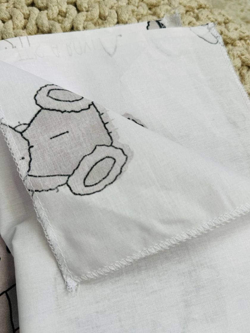 ❤ Пелюшки Ситцеві 85 см на 105 см. Принт - Ведмедик it's a BOY на білому, блакитна (#64797114) ✓ Anna Konvert