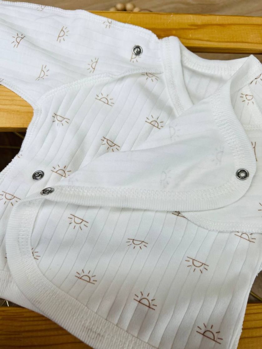 ❤ Комплект 3ка з сороч. 56-62, рубчик, Ромашка. Принт - Сонечки. Розмір - 56 (#34610777) ✓ Anna Konvert