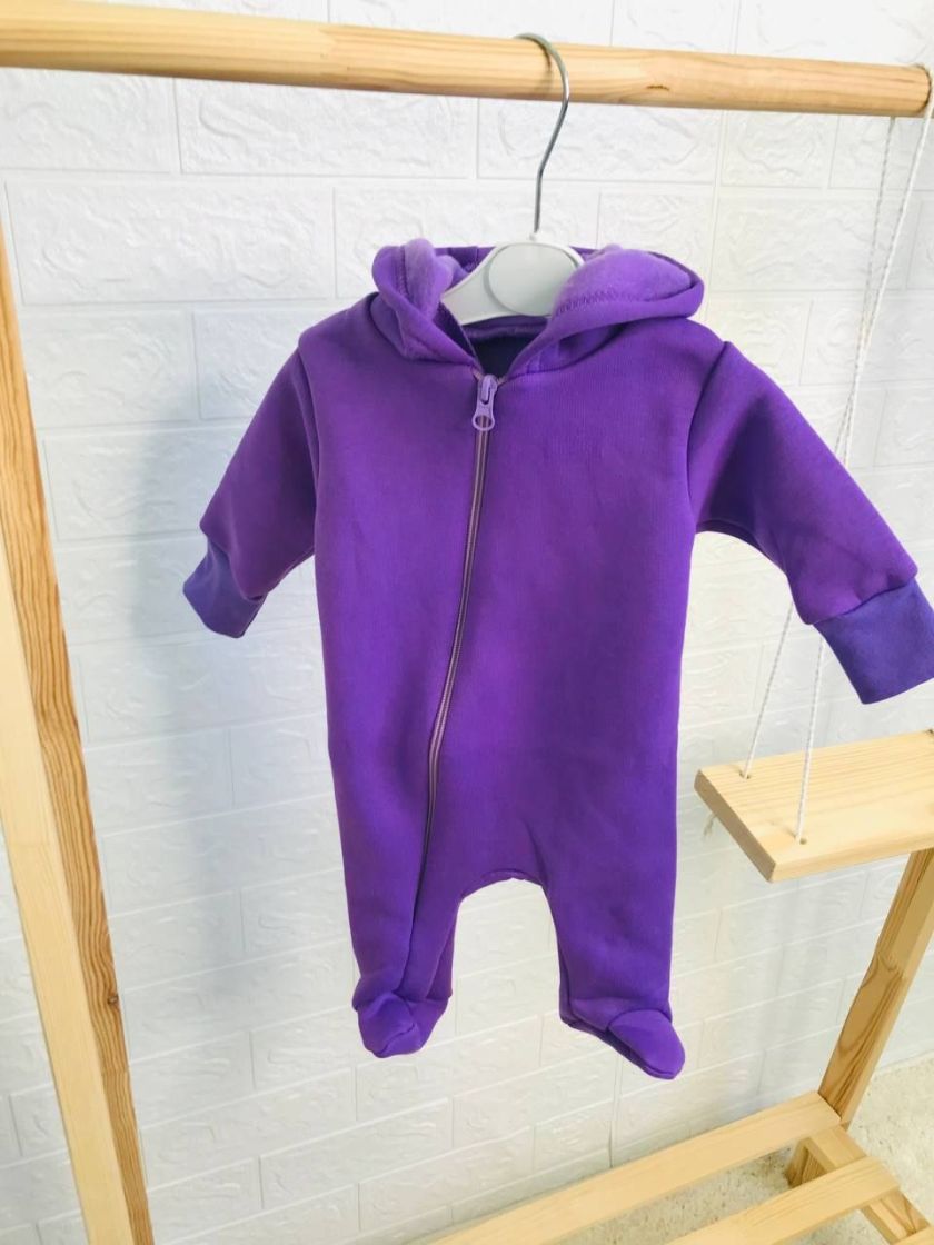 ❤ Ромпер, на флісі трьохнитка до +10 градусів.. Колір - Ліловий. Розмір - 68-74 см (#47105023) ✓ Anna Konvert