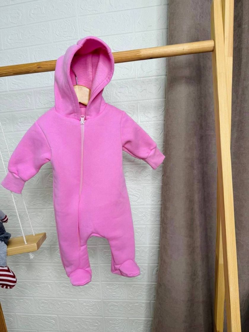 ❤ Ромпер, на флісі трьохнитка до +10 градусів.. Колір - Рожевий. Розмір - 62-68 см (#11796983) ✓ Anna Konvert