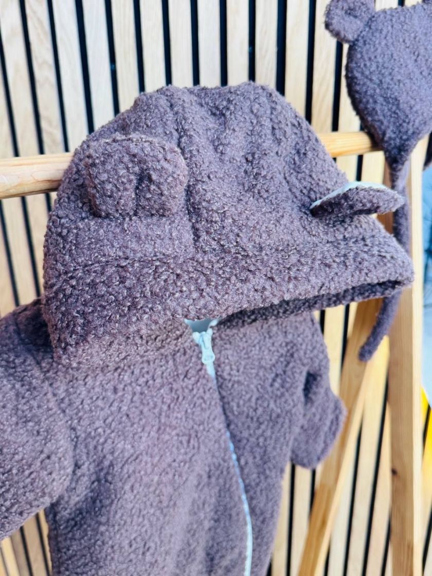 ❤ Демісезонний комбінезон Бараш з шапочкою, 0-4 міс.. Колір - Шоколад (#10461878) ✓ Anna Konvert