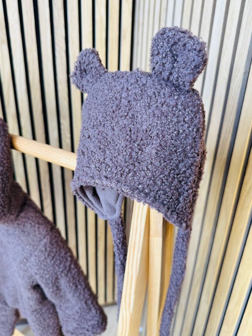 ❤ Демісезонний комбінезон Бараш з шапочкою, 0-4 міс.. Колір - Шоколад (#10461878) ✓ Anna Konvert